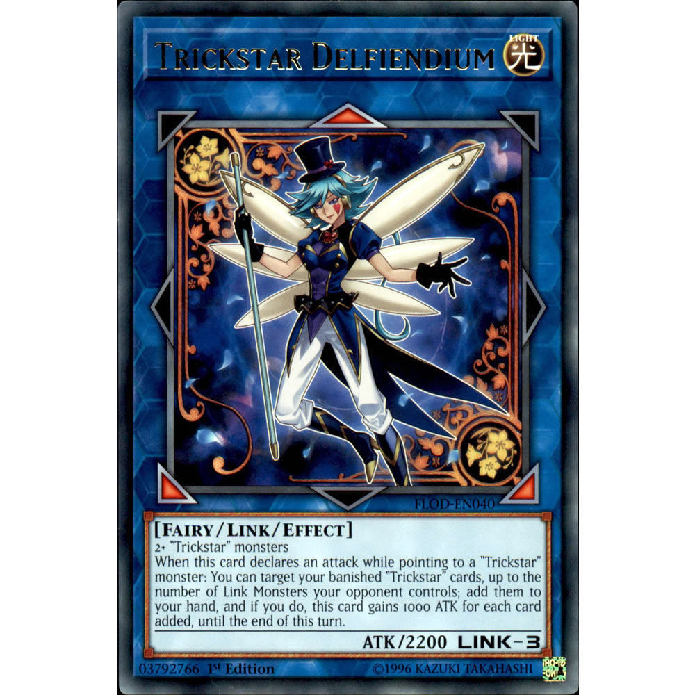 Trickstar Delfiendium FLOD-EN040 Yu-Gi-Oh! Card from the Flames of Destruction Set
