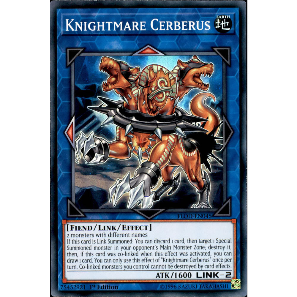 Knightmare Cerberus FLOD-EN045 Yu-Gi-Oh! Card from the Flames of Destruction Set