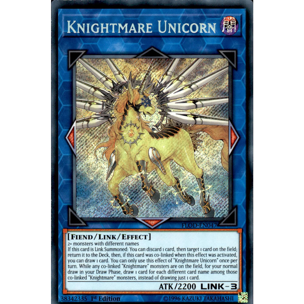 Knightmare Unicorn FLOD-EN047 Yu-Gi-Oh! Card from the Flames of Destruction Set