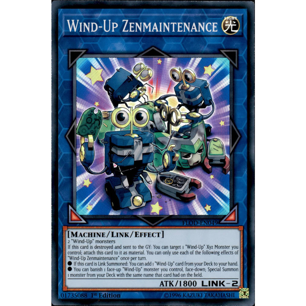 Wind-Up Zenmaintenance FLOD-EN049 Yu-Gi-Oh! Card from the Flames of Destruction Set