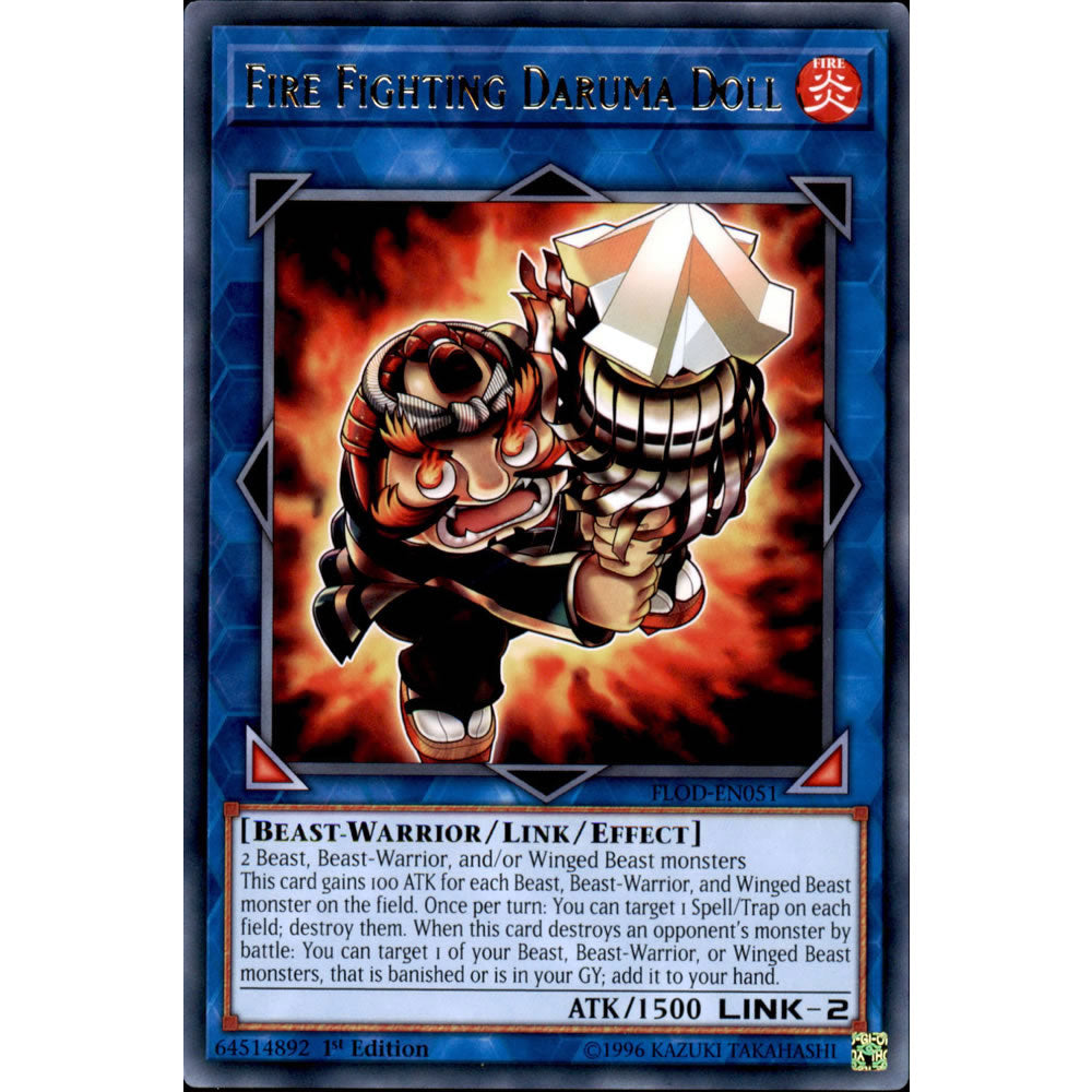 Fire Fighting Daruma Doll FLOD-EN051 Yu-Gi-Oh! Card from the Flames of Destruction Set