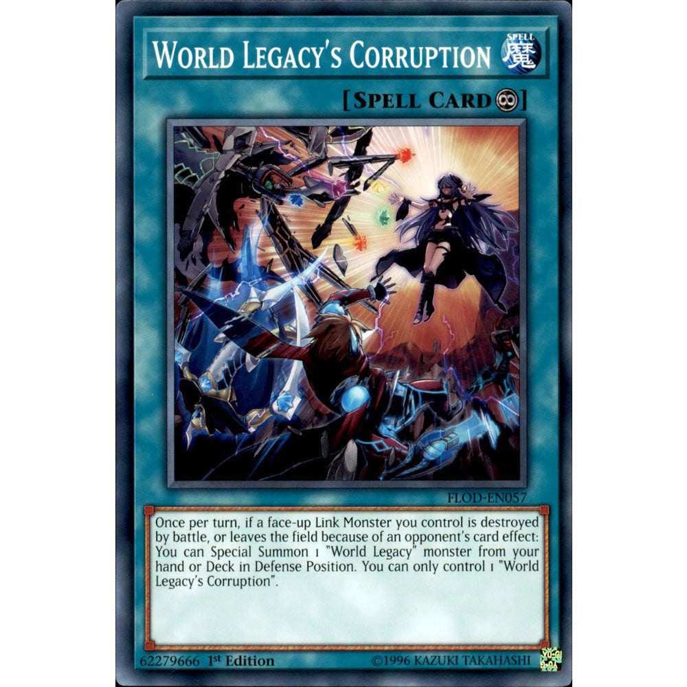 World Legacy's Corruption FLOD-EN057 Yu-Gi-Oh! Card from the Flames of Destruction Set