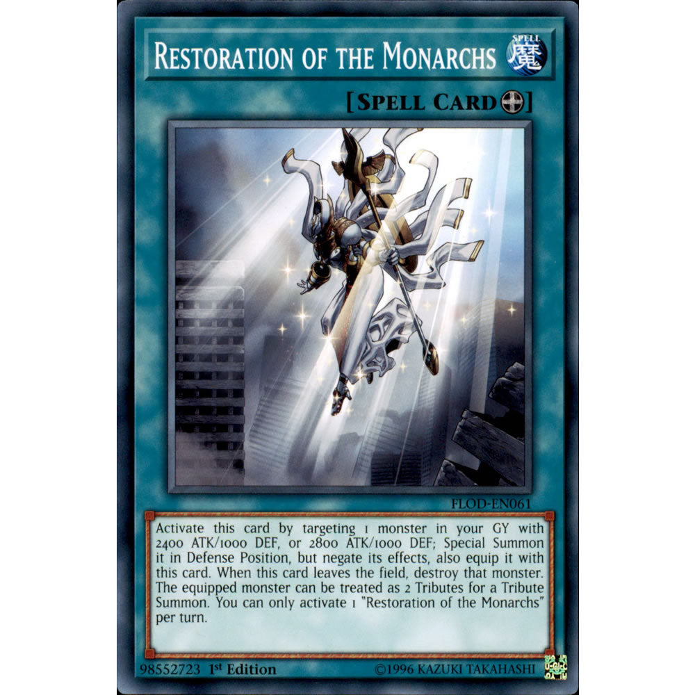 Restoration of the Monarchs FLOD-EN061 Yu-Gi-Oh! Card from the Flames of Destruction Set
