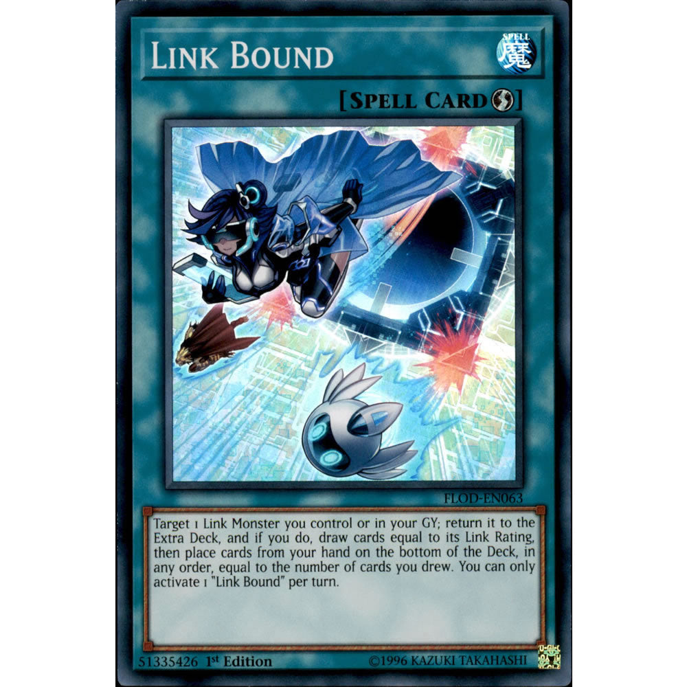 Link Bound FLOD-EN063 Yu-Gi-Oh! Card from the Flames of Destruction Set