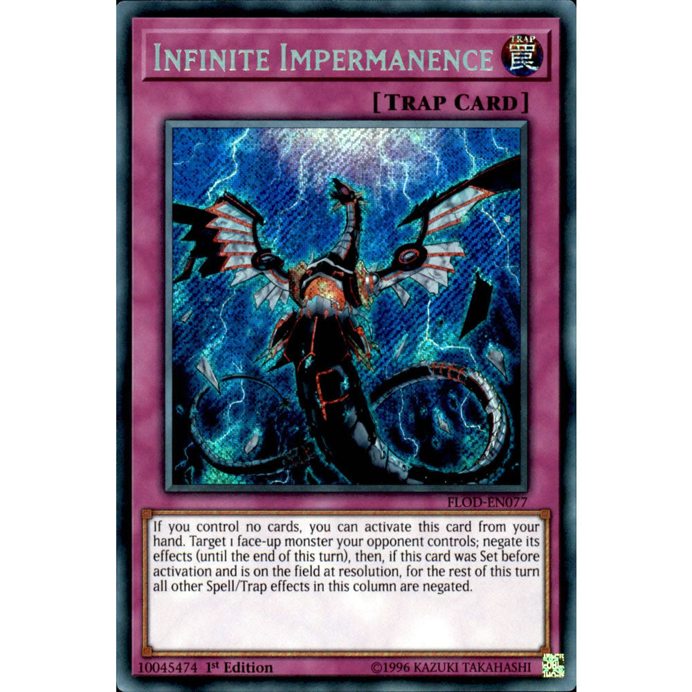 Infinite Impermanence FLOD-EN077 Yu-Gi-Oh! Card from the Flames of Destruction Set