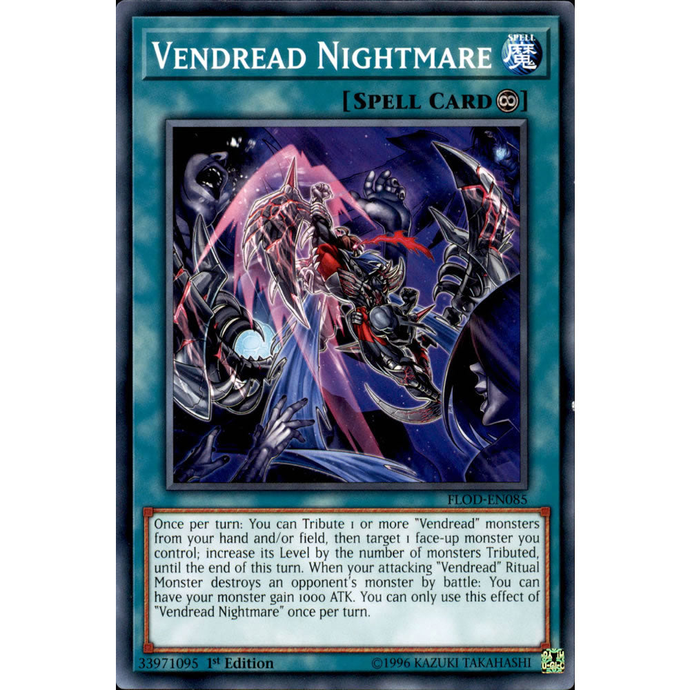 Vendread Nightmare FLOD-EN085 Yu-Gi-Oh! Card from the Flames of Destruction Set