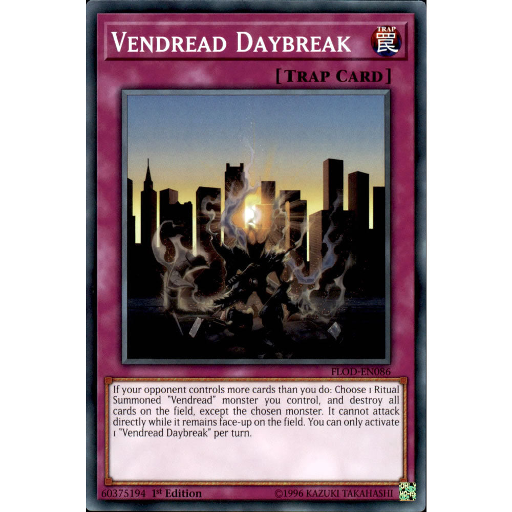 Vendread Daybreak FLOD-EN086 Yu-Gi-Oh! Card from the Flames of Destruction Set