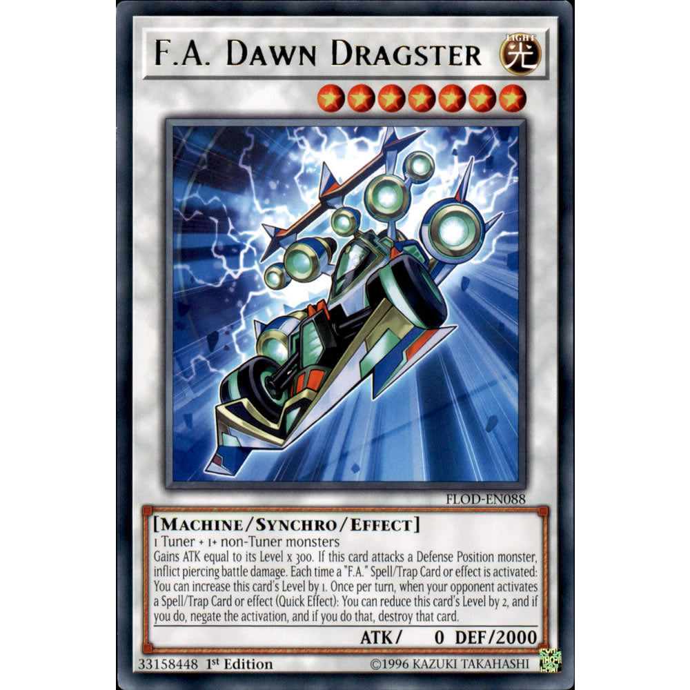 F.A. Dawn Dragster FLOD-EN088 Yu-Gi-Oh! Card from the Flames of Destruction Set
