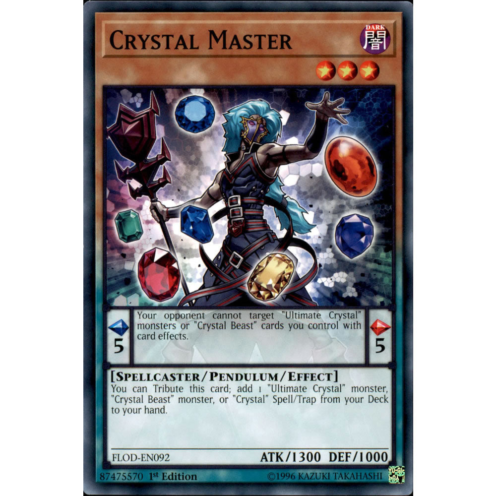 Crystal Master FLOD-EN092 Yu-Gi-Oh! Card from the Flames of Destruction Set