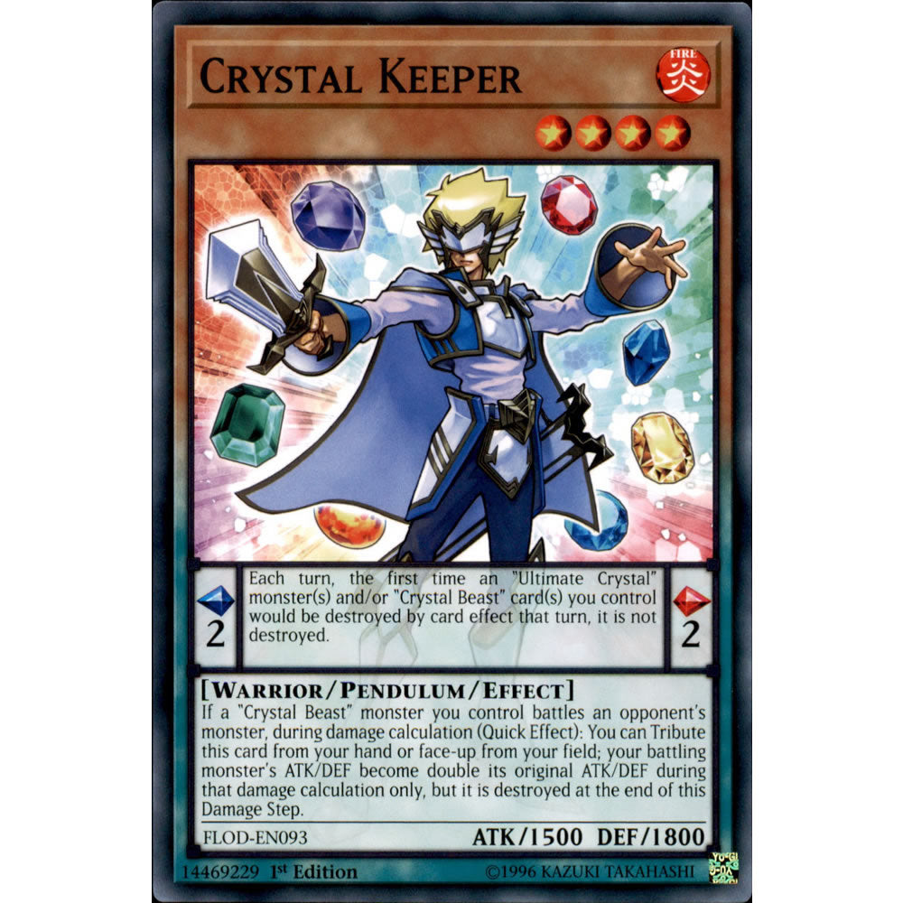 Crystal Keeper FLOD-EN093 Yu-Gi-Oh! Card from the Flames of Destruction Set