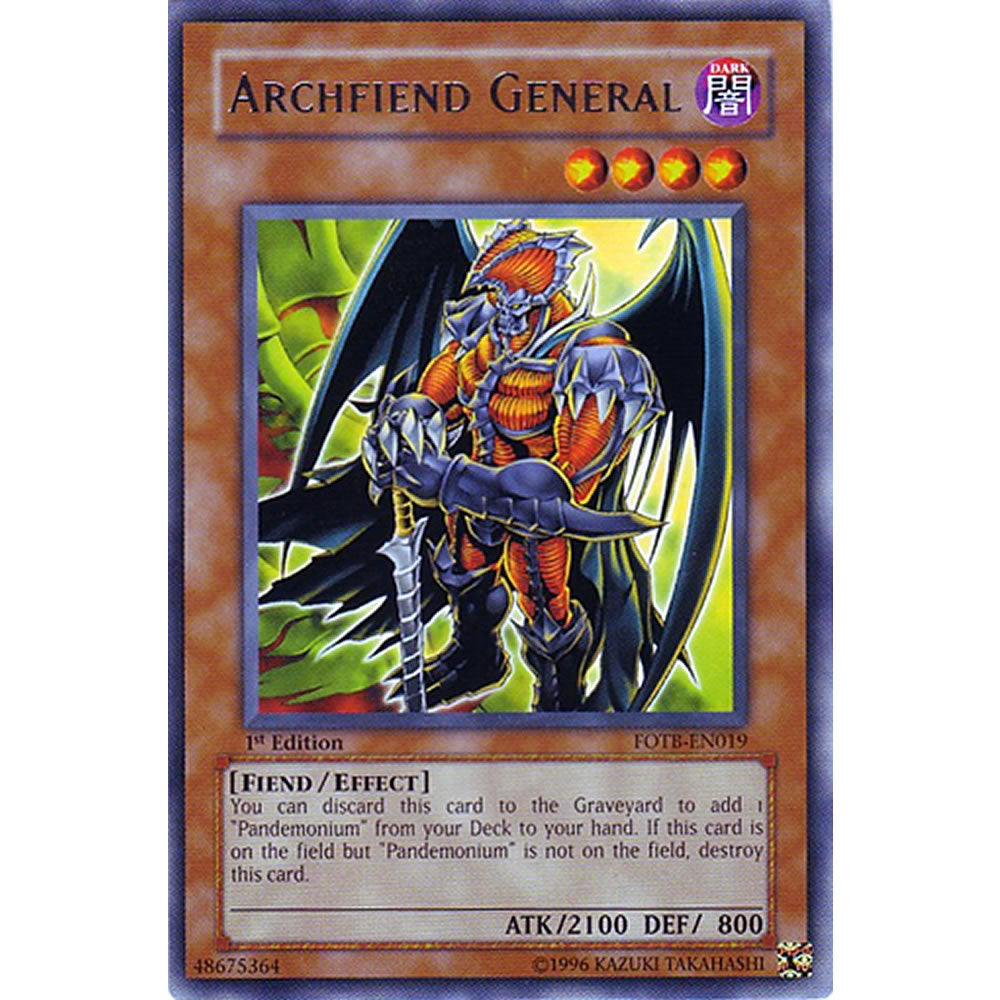 Archfiend General FOTB-EN019 Yu-Gi-Oh! Card from the Force of the Breaker Set