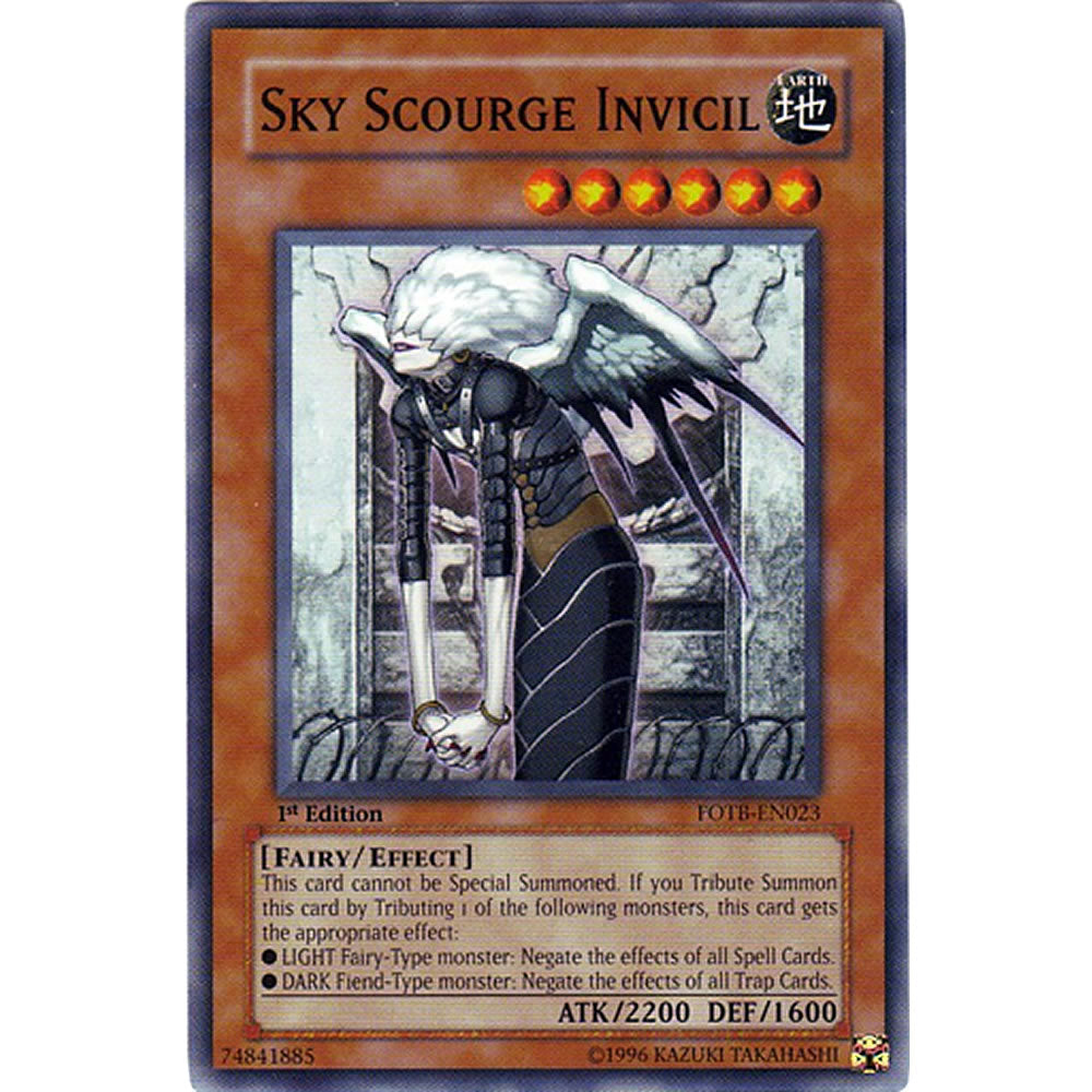 Sky Scourge Invicil FOTB-EN023 Yu-Gi-Oh! Card from the Force of the Breaker Set