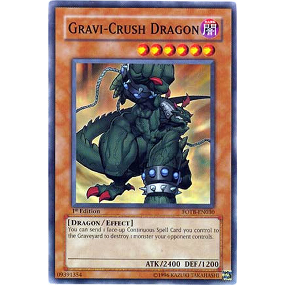 Gravi-Crush Dragon FOTB-EN030 Yu-Gi-Oh! Card from the Force of the Breaker Set