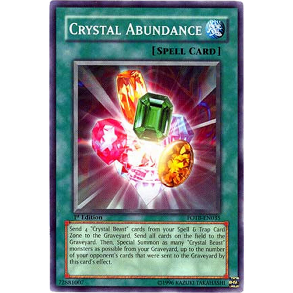 Crystal Abundance FOTB-EN035 Yu-Gi-Oh! Card from the Force of the Breaker Set