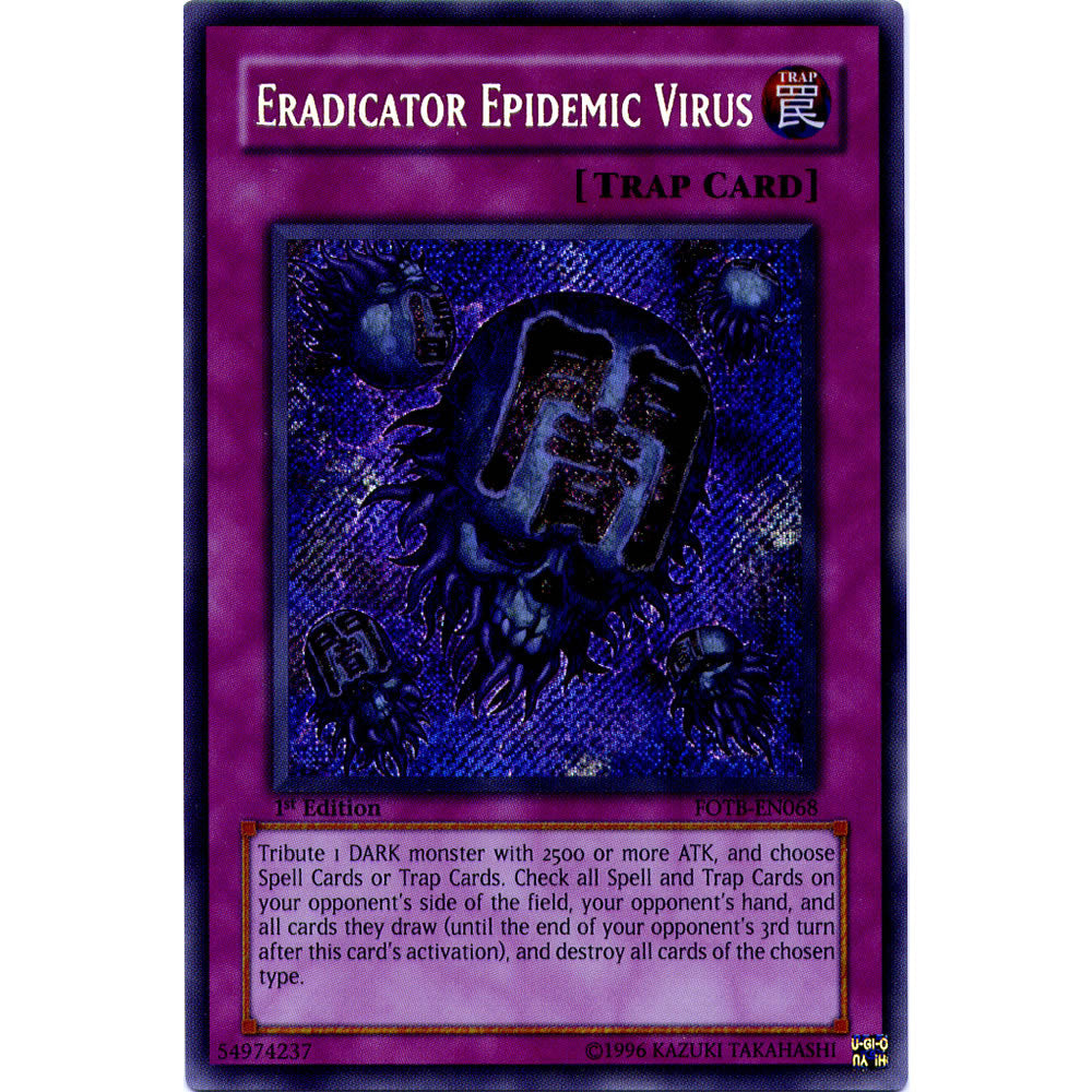 Eradicator Epidemic Virus FOTB-EN068 Yu-Gi-Oh! Card from the Force of the Breaker Set