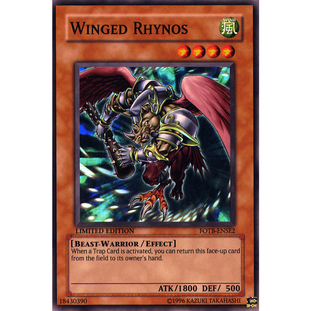 Winged Rhynos FOTB-ENSE2 Yu-Gi-Oh! Card from the Force of the Breaker Special Edition Set