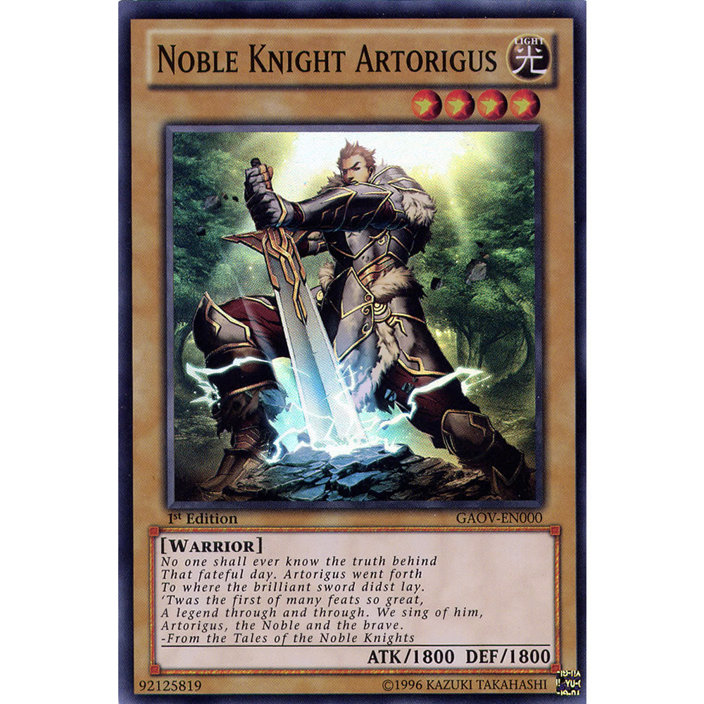 Noble Knight Artorigus GAOV-EN000 Yu-Gi-Oh! Card from the Galactic Overlord Set