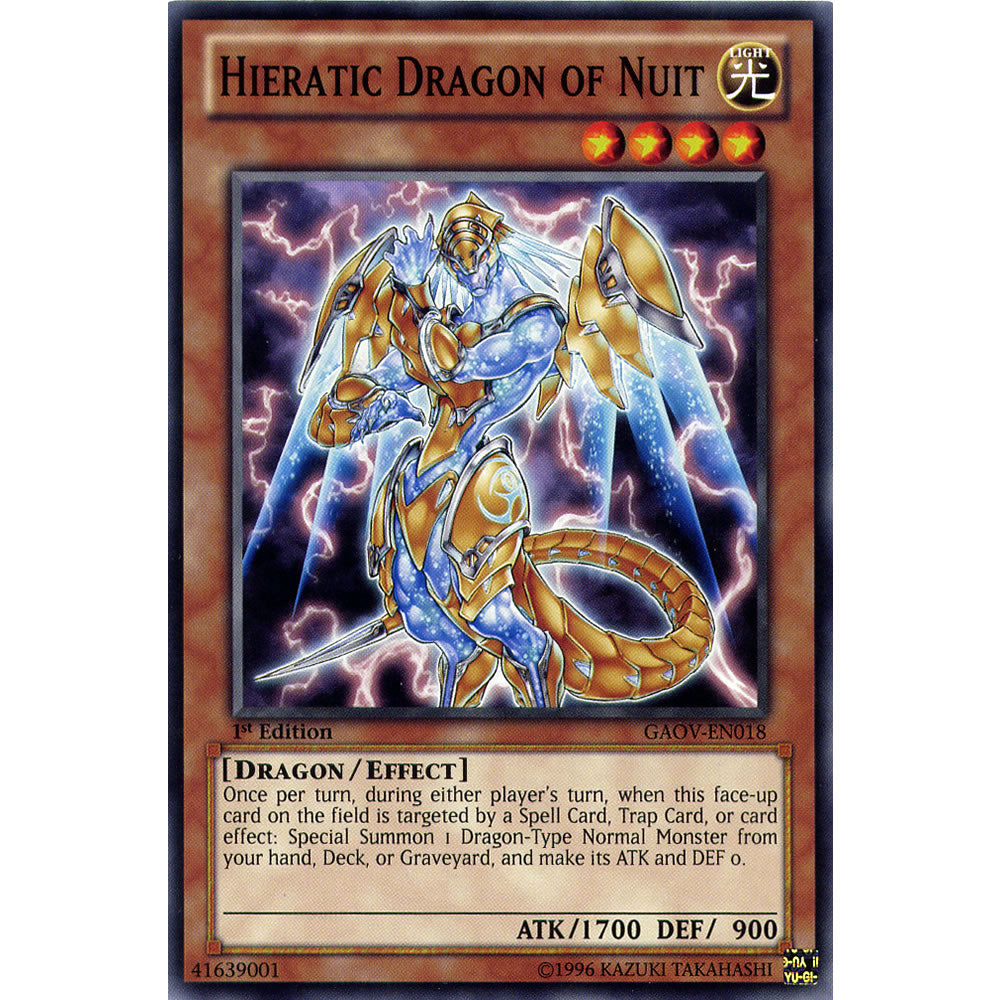 Hieratic Dragon of Nuit GAOV-EN018 Yu-Gi-Oh! Card from the Galactic Overlord Set