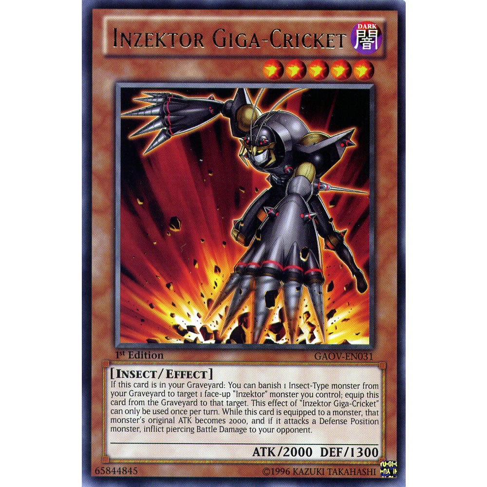Inzektor Giga-Cricket GAOV-EN031 Yu-Gi-Oh! Card from the Galactic Overlord Set