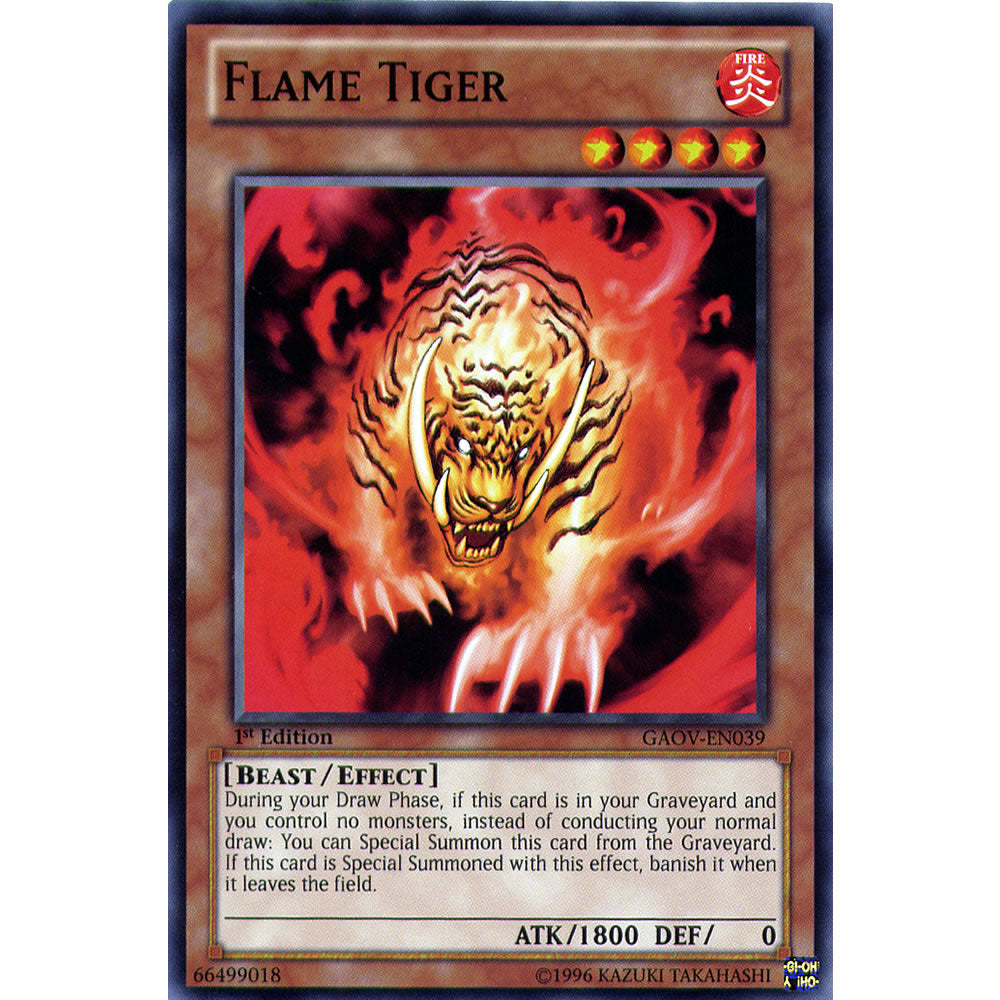 Flame Tiger GAOV-EN039 Yu-Gi-Oh! Card from the Galactic Overlord Set