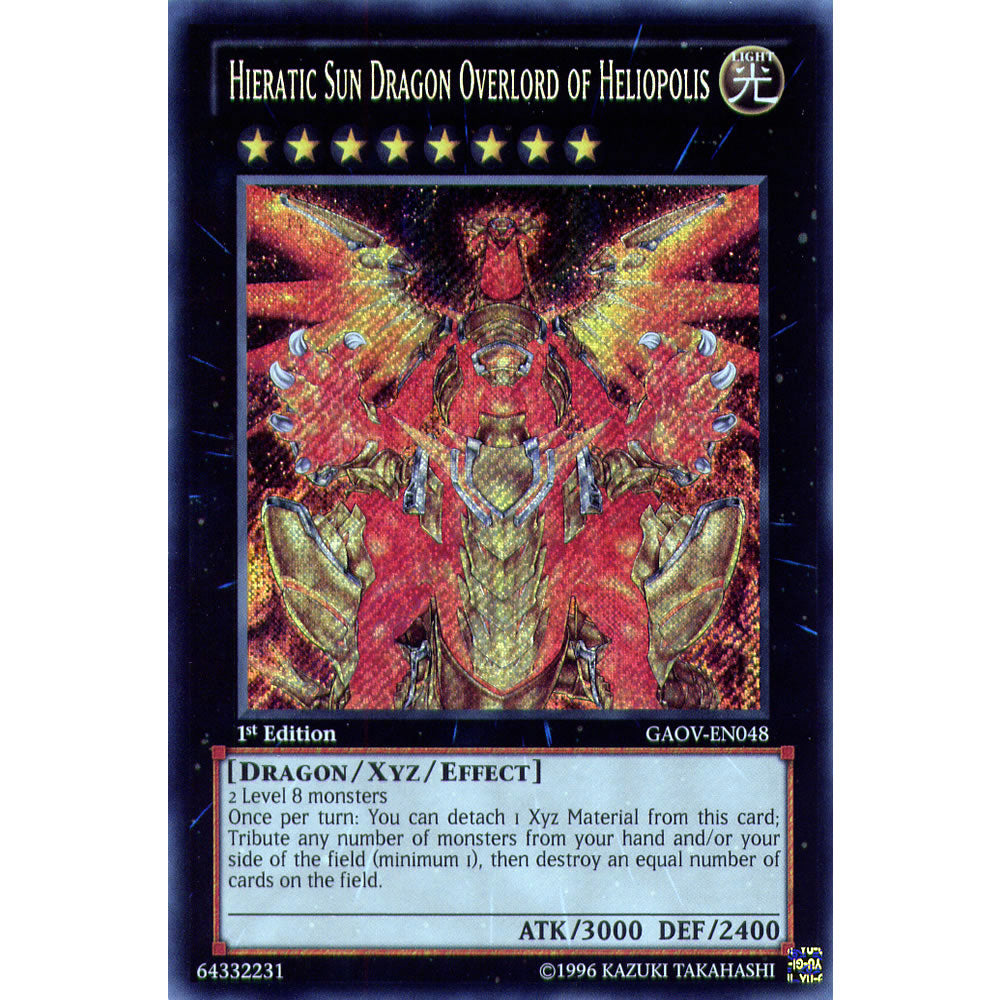 Hieratic Sun Dragon Overlord of Heliopolis GAOV-EN048 Yu-Gi-Oh! Card from the Galactic Overlord Set