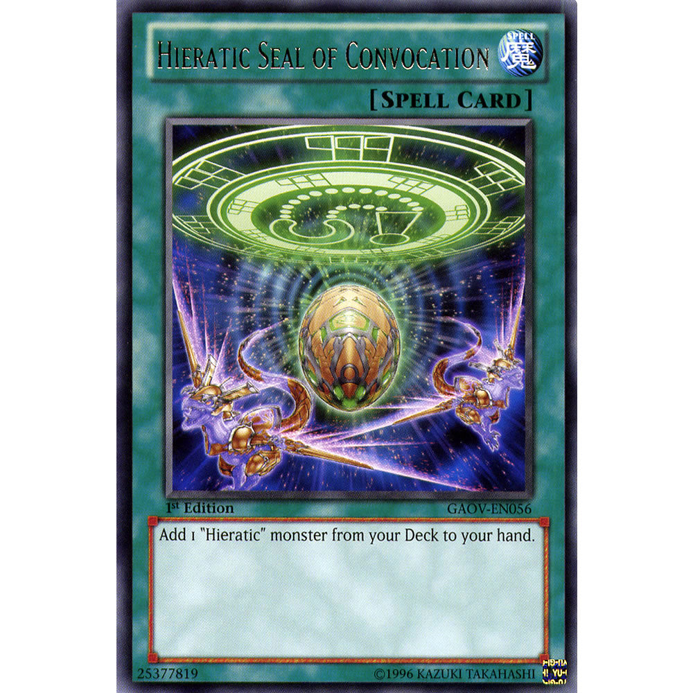 Hieratic Seal of Convocation GAOV-EN056 Yu-Gi-Oh! Card from the Galactic Overlord Set