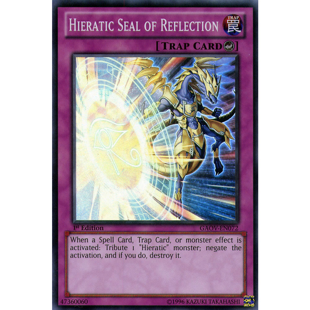 Hieratic Seal of Reflection GAOV-EN072 Yu-Gi-Oh! Card from the Galactic Overlord Set