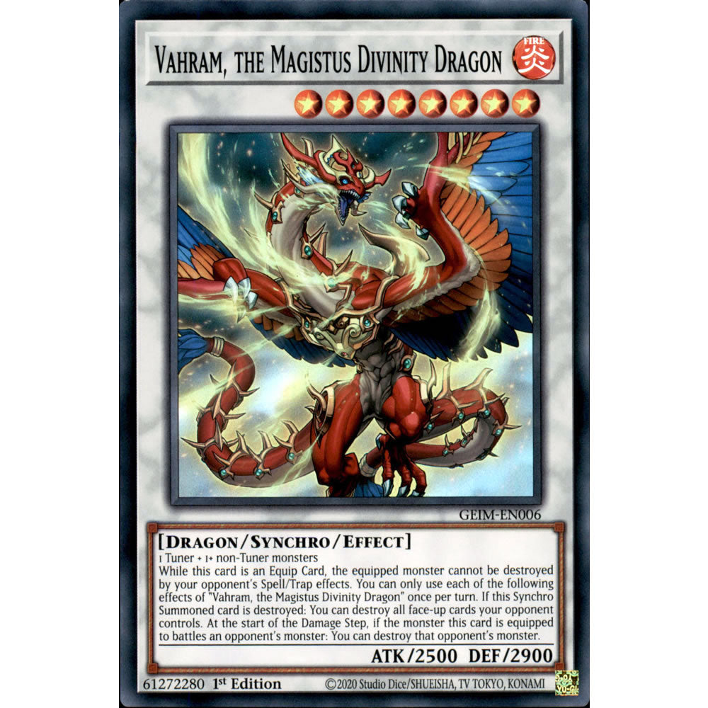 Vahram, the Magistus Divinity Dragon GEIM-EN006 Yu-Gi-Oh! Card from the Genesis Impact Set