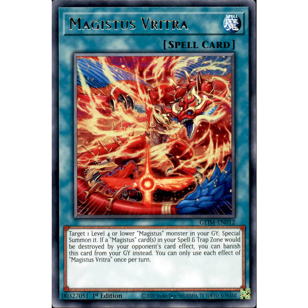 Magistus Vritra GEIM-EN012 Yu-Gi-Oh! Card from the Genesis Impact Set