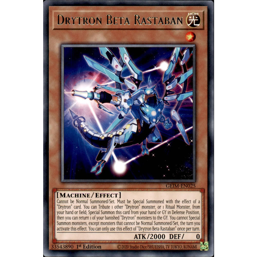 Drytron Beta Rastaban GEIM-EN025 Yu-Gi-Oh! Card from the Genesis Impact Set