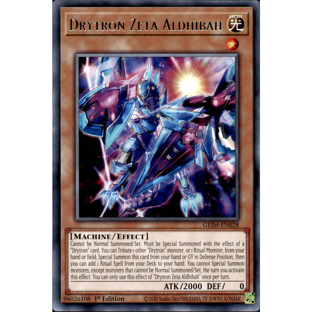 Drytron Zeta Aldhibah GEIM-EN028 Yu-Gi-Oh! Card from the Genesis Impact Set