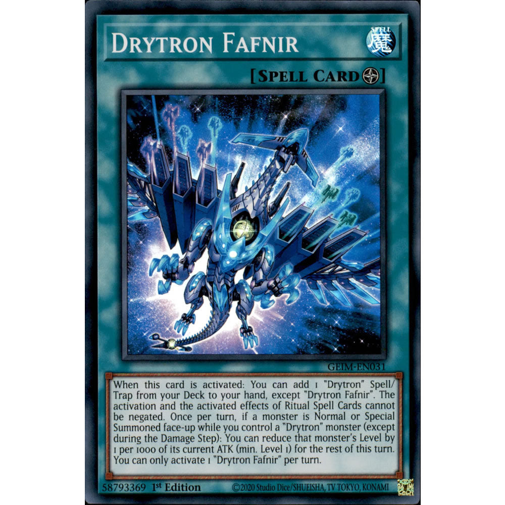 Drytron Fafnir GEIM-EN031 Yu-Gi-Oh! Card from the Genesis Impact Set