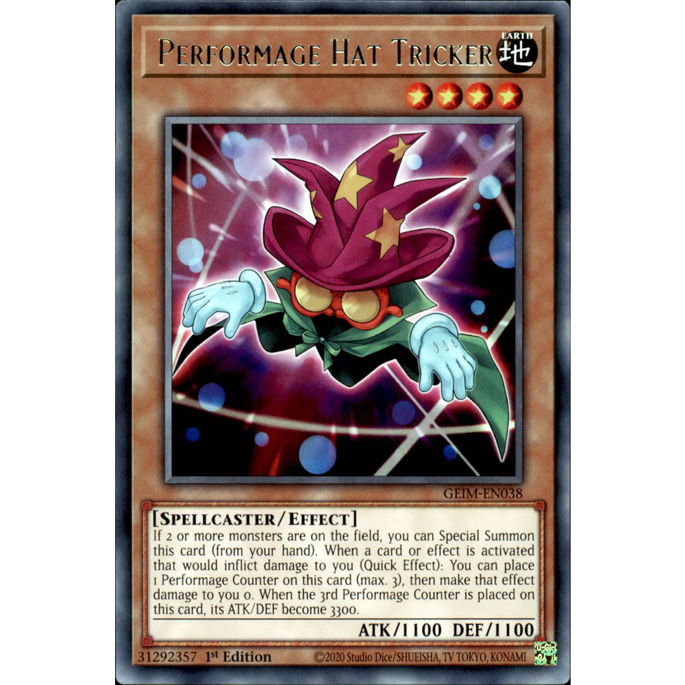 Performage Hat Tricker GEIM-EN038 Yu-Gi-Oh! Card from the Genesis Impact Set