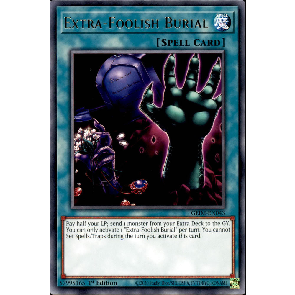 Extra-Foolish Burial GEIM-EN043 Yu-Gi-Oh! Card from the Genesis Impact Set