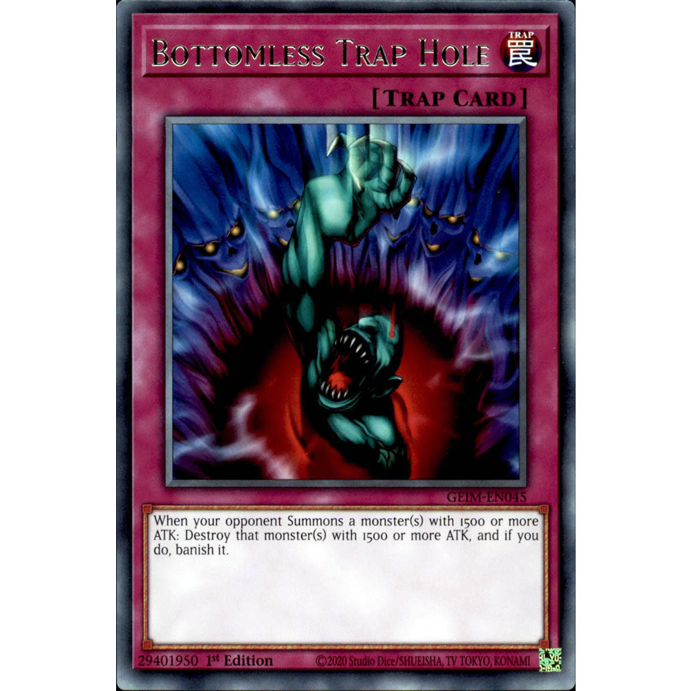 Bottomless Trap Hole GEIM-EN045 Yu-Gi-Oh! Card from the Genesis Impact Set