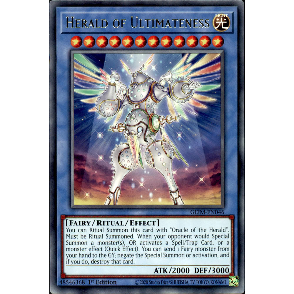 Herald of Ultimateness GEIM-EN046 Yu-Gi-Oh! Card from the Genesis Impact Set