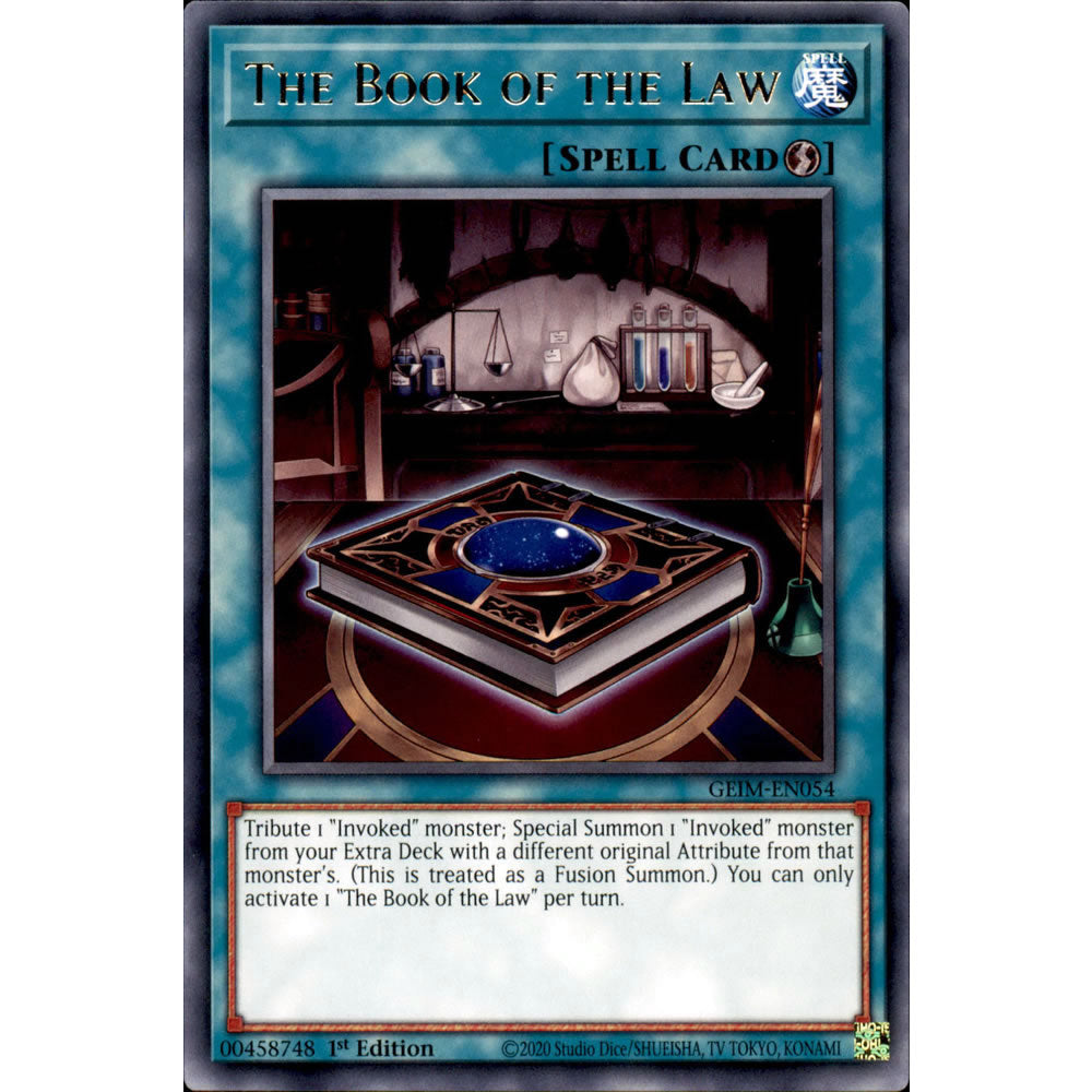 The Book of the Law GEIM-EN054 Yu-Gi-Oh! Card from the Genesis Impact Set