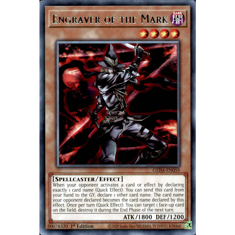 Engraver of the Mark GEIM-EN059 Yu-Gi-Oh! Card from the Genesis Impact Set