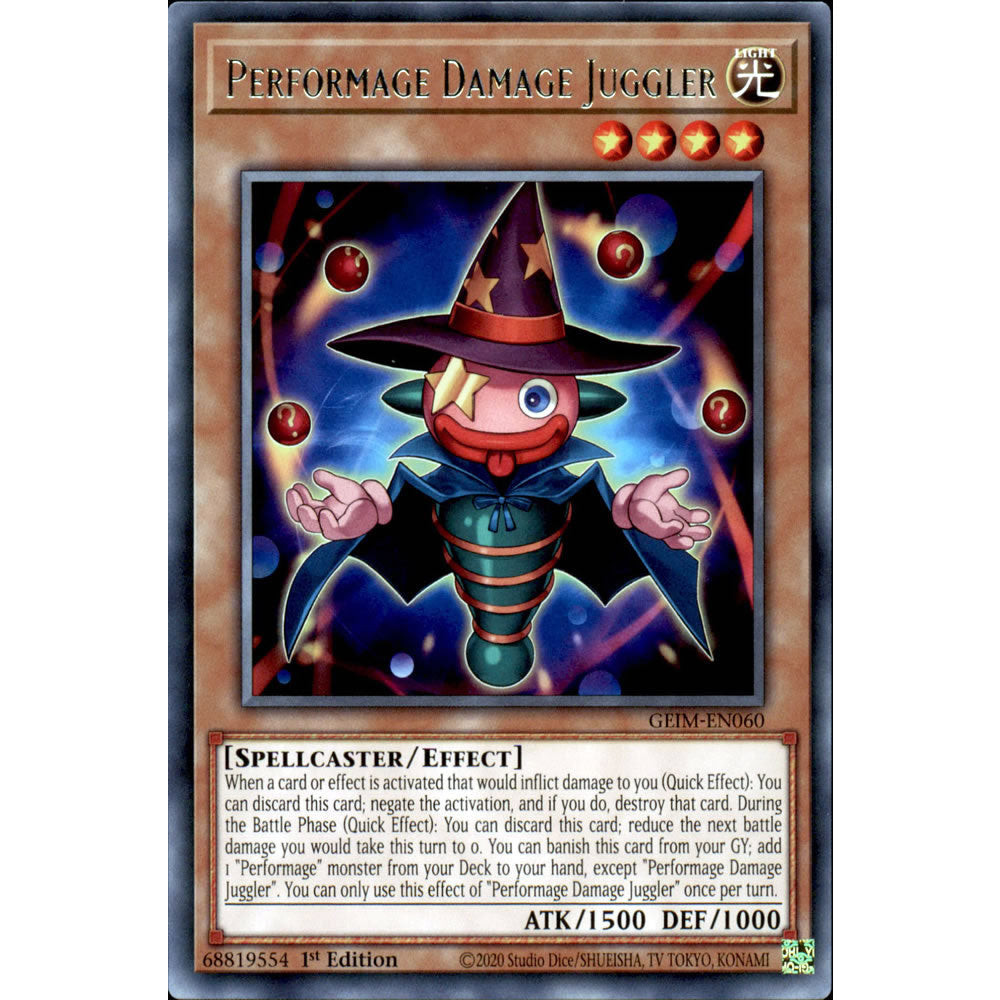 Performage Damage Juggler GEIM-EN060 Yu-Gi-Oh! Card from the Genesis Impact Set