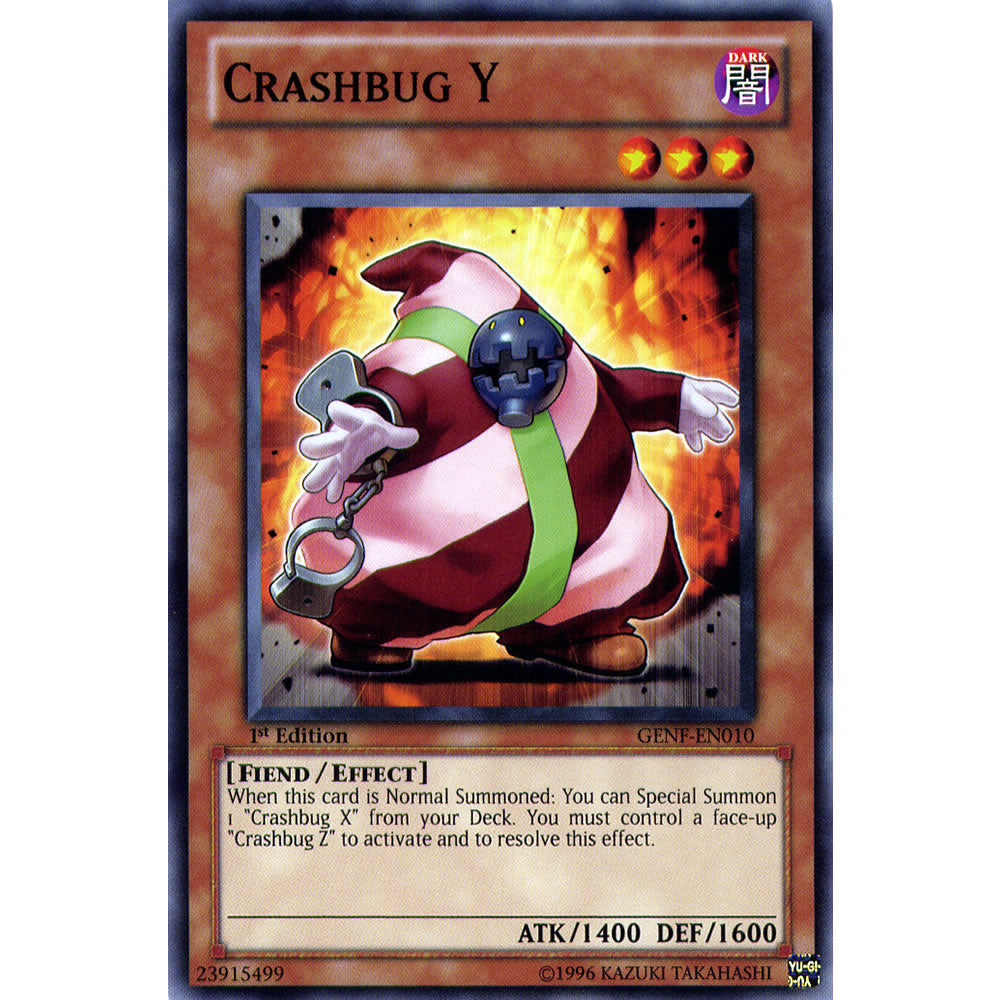 Crashbug Y GENF-EN010 Yu-Gi-Oh! Card from the Generation Force Set