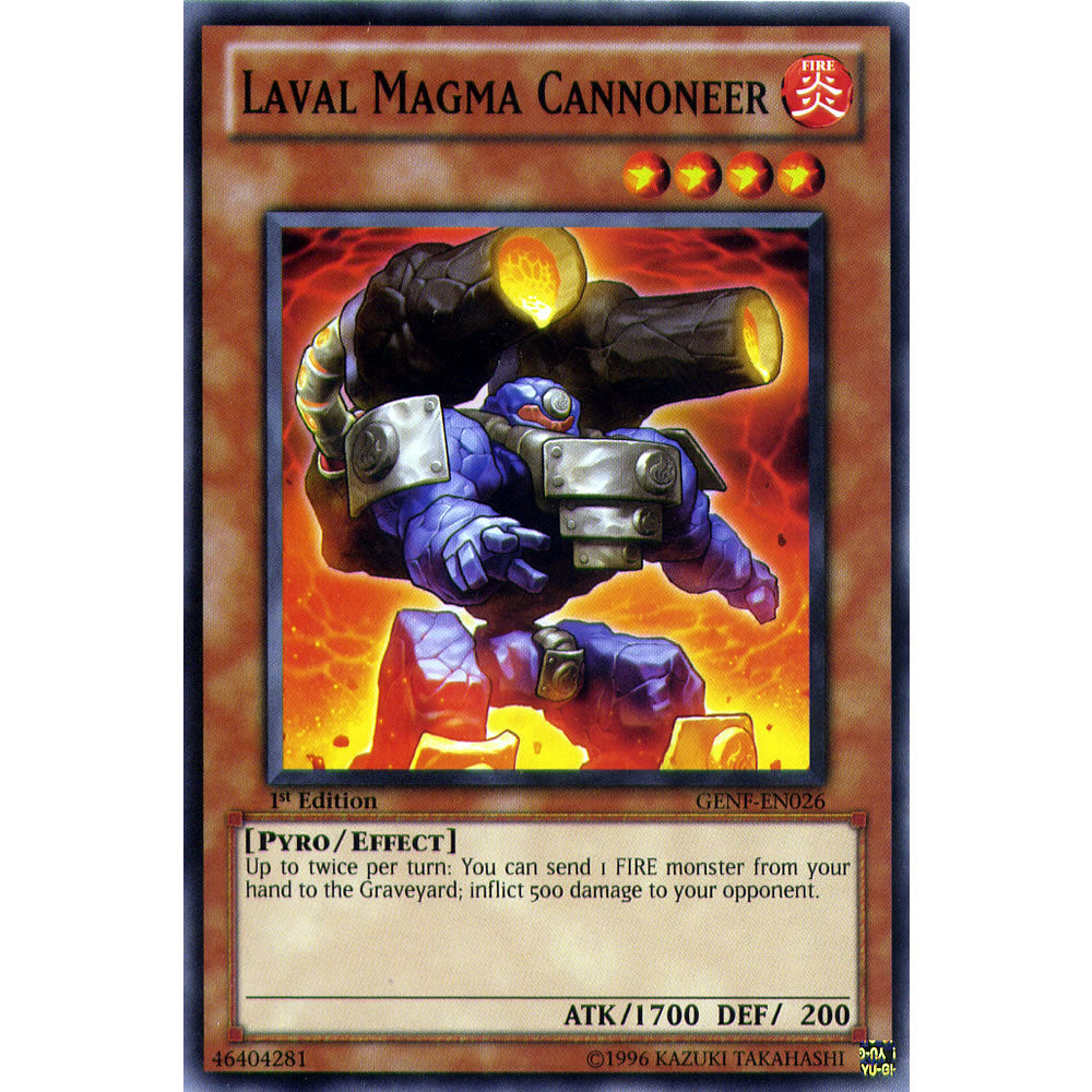 Laval Magma Cannoneer GENF-EN026 Yu-Gi-Oh! Card from the Generation Force Set