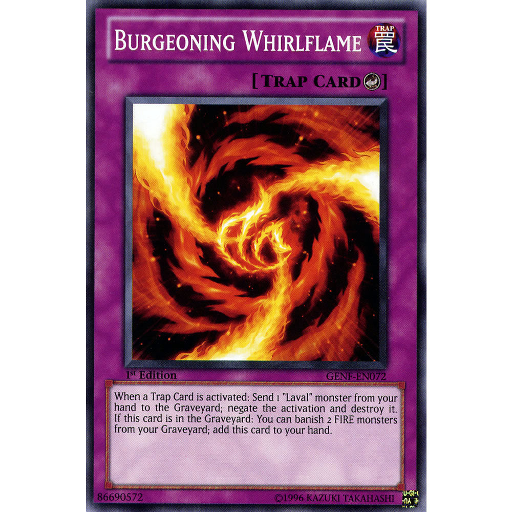 Burgeoning Whirlflame GENF-EN072 Yu-Gi-Oh! Card from the Generation Force Set