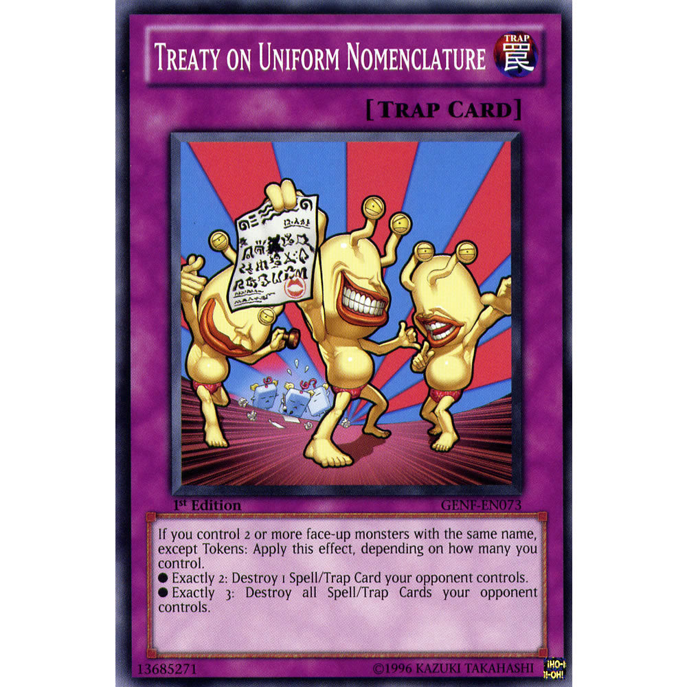 Treaty On Uniform Nomenclature GENF-EN073 Yu-Gi-Oh! Card from the Generation Force Set