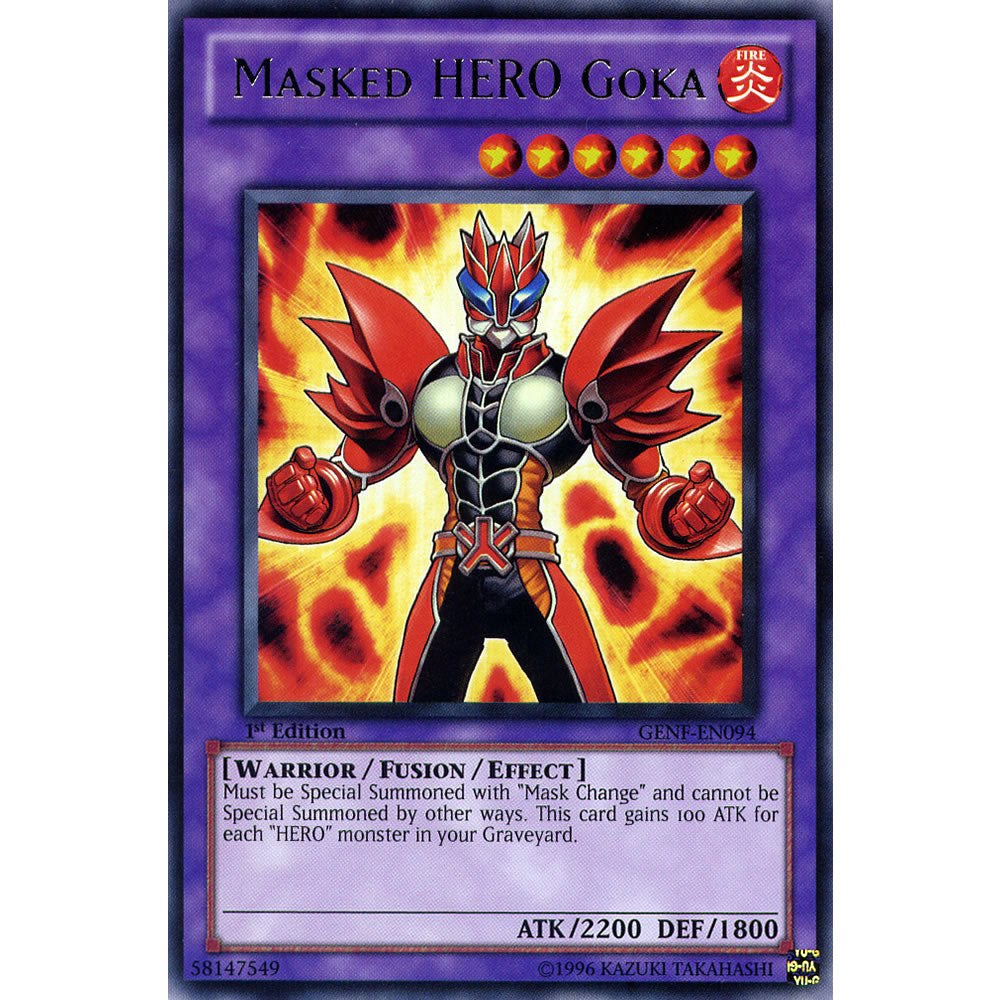 Masked HERO Goka GENF-EN094 Yu-Gi-Oh! Card from the Generation Force Set