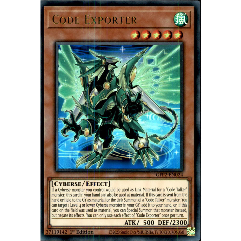 Code Exporter GFP2-EN024 Yu-Gi-Oh! Card from the Ghosts From the Past: The 2nd Haunting Set