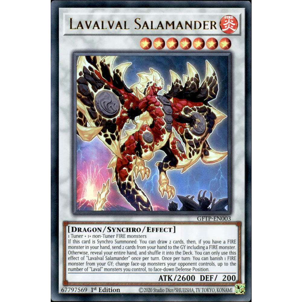 Lavalval Salamander GFTP-EN003 Yu-Gi-Oh! Card from the Ghosts from the Past Set