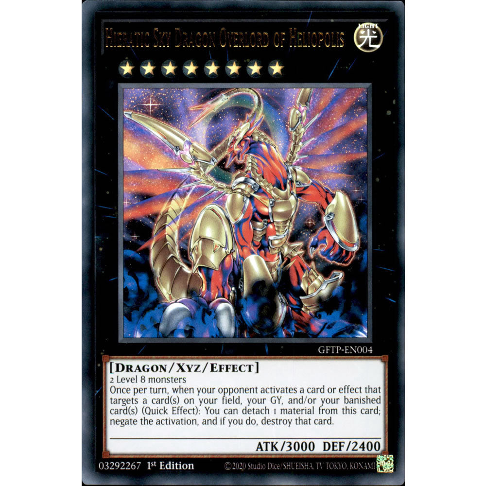 Hieratic Sky Dragon Overlord of Heliopolis GFTP-EN004 Yu-Gi-Oh! Card from the Ghosts from the Past Set