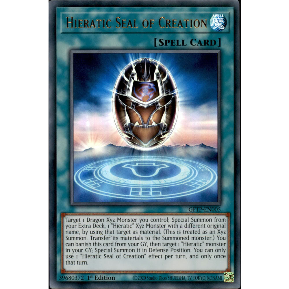 Hieratic Seal of Creation GFTP-EN005 Yu-Gi-Oh! Card from the Ghosts from the Past Set