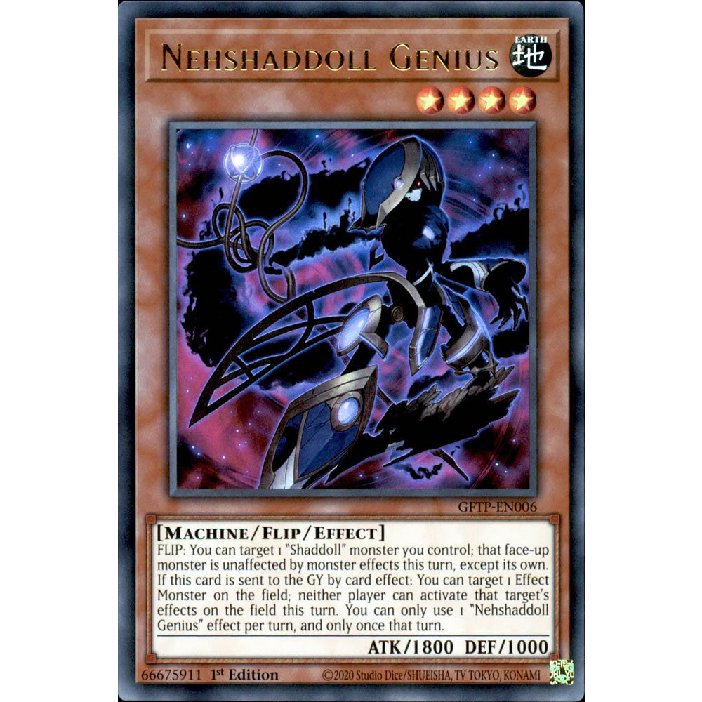 Nehshaddoll Genius GFTP-EN006 Yu-Gi-Oh! Card from the Ghosts from the Past Set