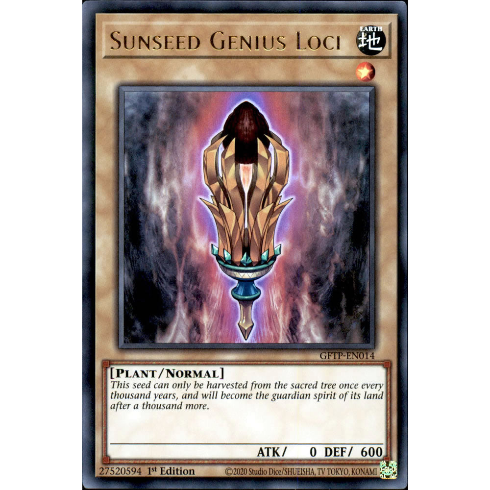 Sunseed Genius Loci GFTP-EN014 Yu-Gi-Oh! Card from the Ghosts from the Past Set
